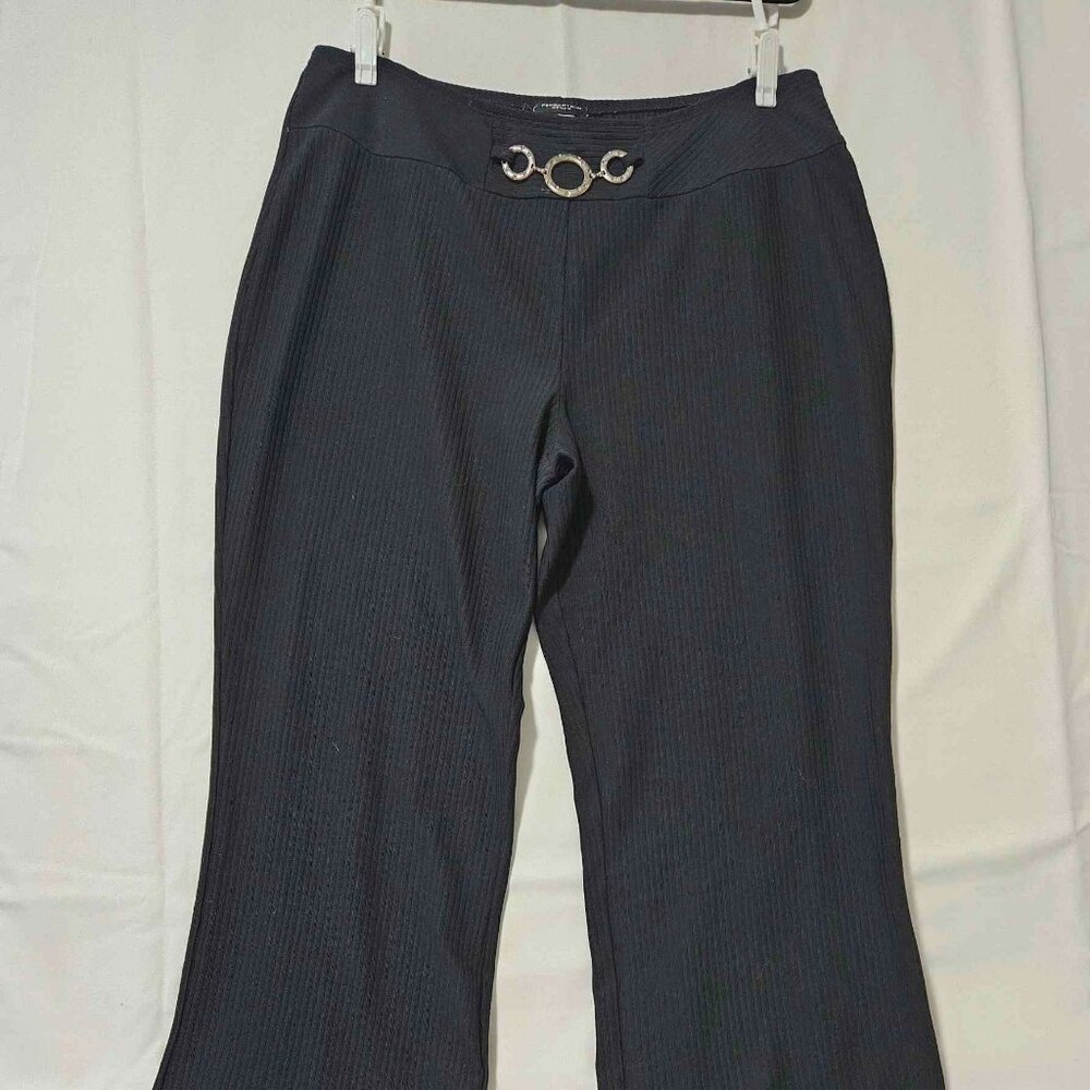 Perseption Women - Women’s Black Pinstripe Dress Pants